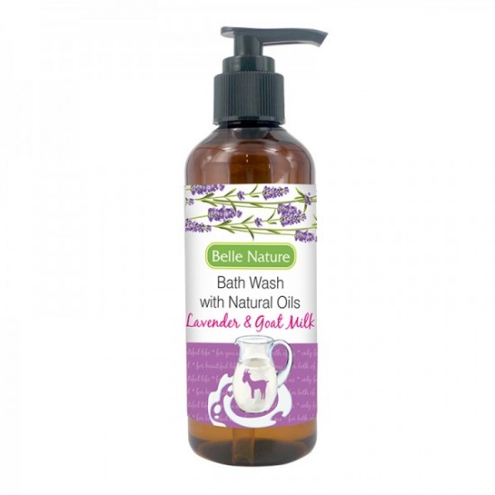 Bath Wash with Natural Oils-Lavender & Goat Milk 200ml - Гел за туширање